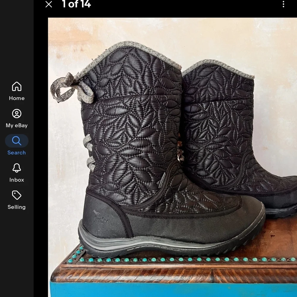 Jambu Black Quilted Kids Boots